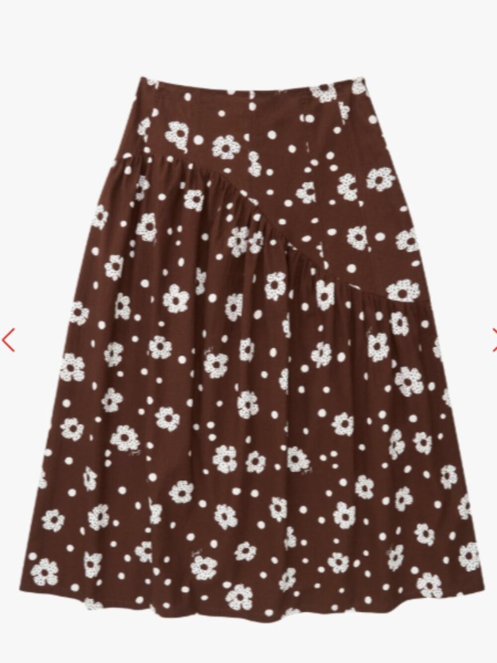 Maeve Midi Skirt - Brown Mod Dot - Lisa Says Gah NWT - Picture 3 of 5